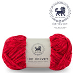 Ice Velvet Yarn, Chenille Supersoft Hand Knitting yarn Ball: (100 Gram) Red