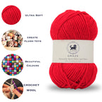Graze Hand Knitting and Crochet Bulky Yarn (100 gram) - Red