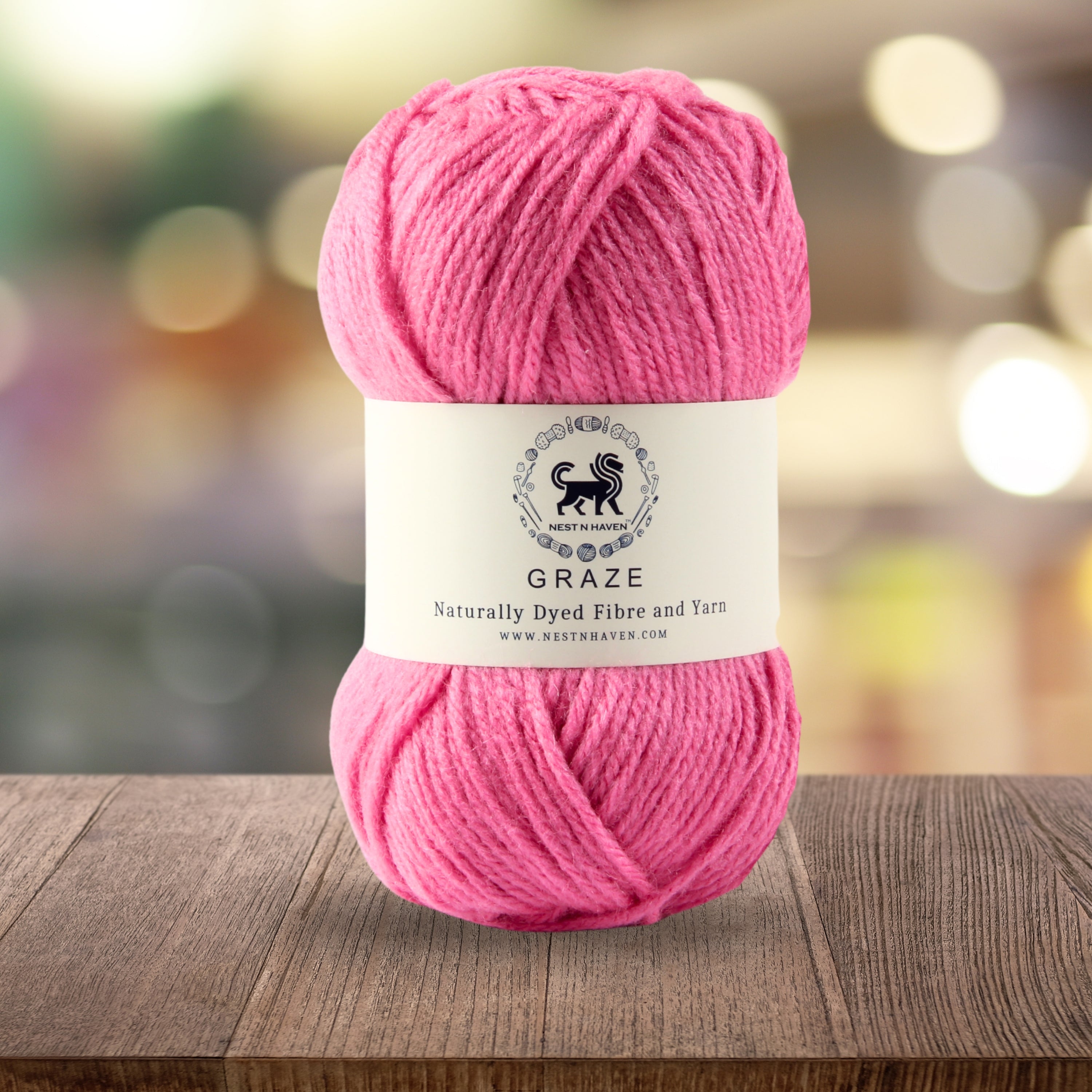 Graze Hand Knitting and Crochet Bulky Yarn (100 gram) - Rose Pink