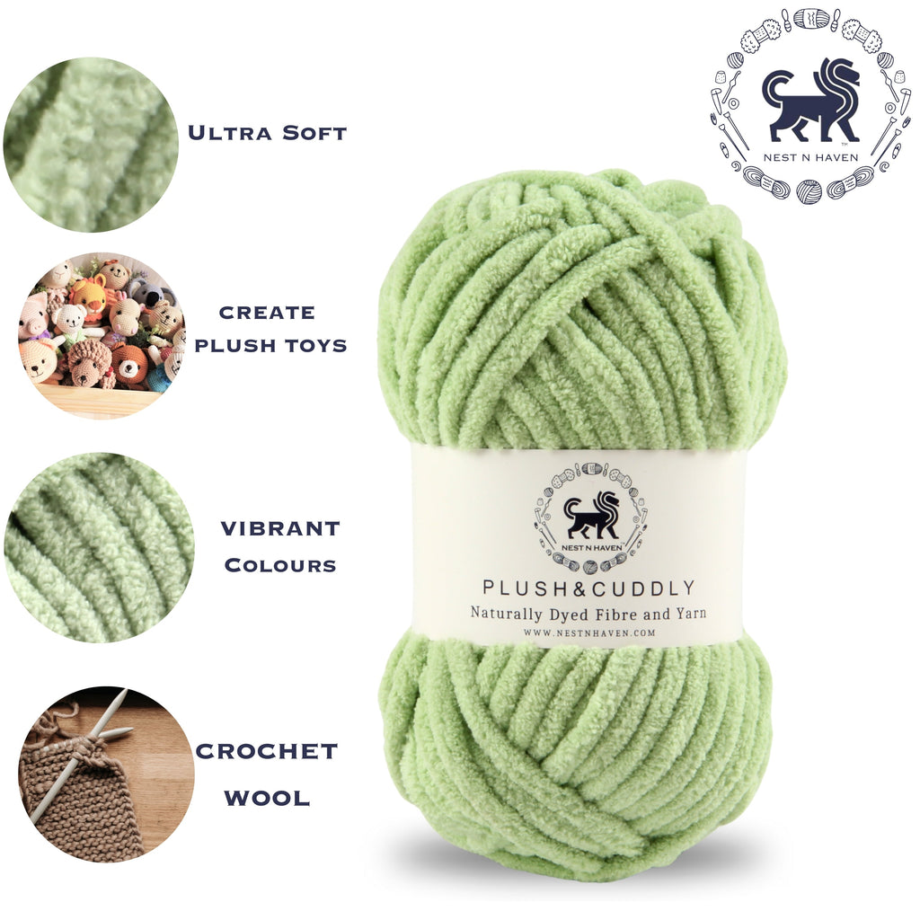 Plush and Cuddly Yarn (100 gram) - Sage Green