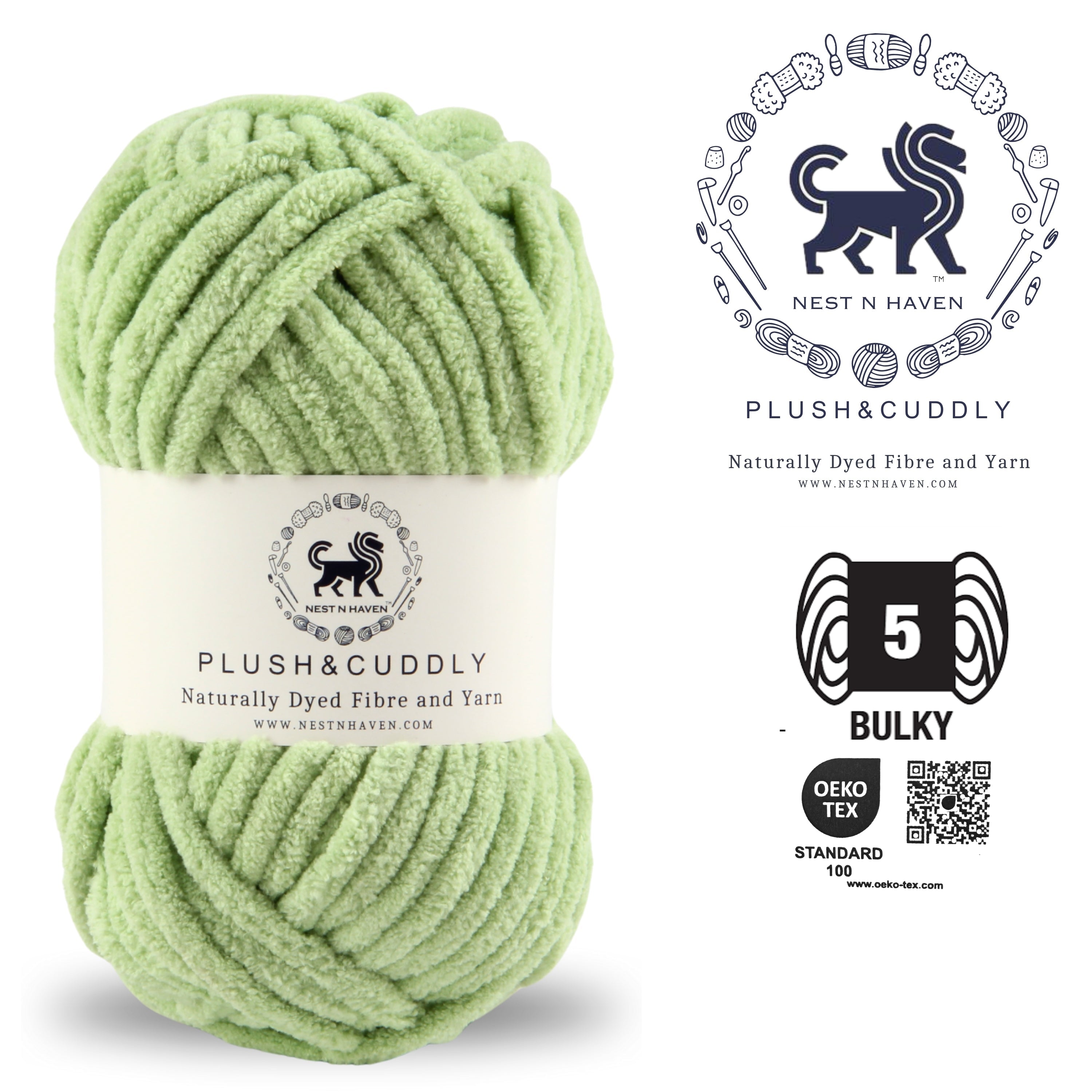 Plush and Cuddly Yarn (100 gram) - Sage Green