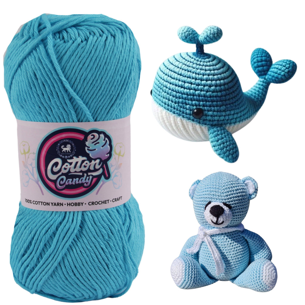 Cotton Candy Cotton Yarn (100 gram) - Sky Blue