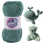 Cotton Candy Cotton Yarn (100 gram) - Spanish Green