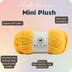 MINI Plush Chenille Yarn (100 gram) - Sunflower Yellow