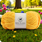 MINI Plush Chenille Yarn (100 gram) - Sunflower Yellow