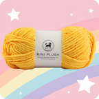 MINI Plush Chenille Yarn (100 gram) - Sunflower Yellow