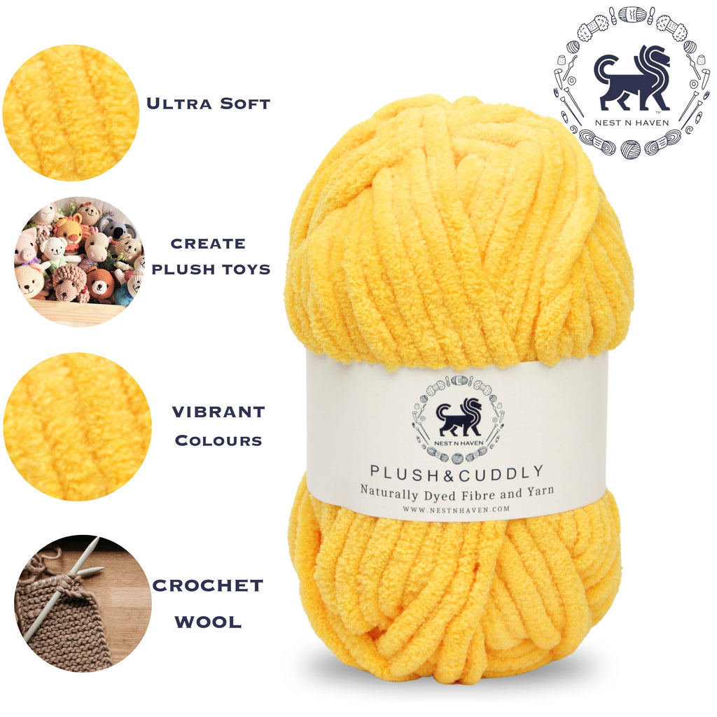 Plush and Cuddly Yarn (100 gram) - Sunflower Yellow