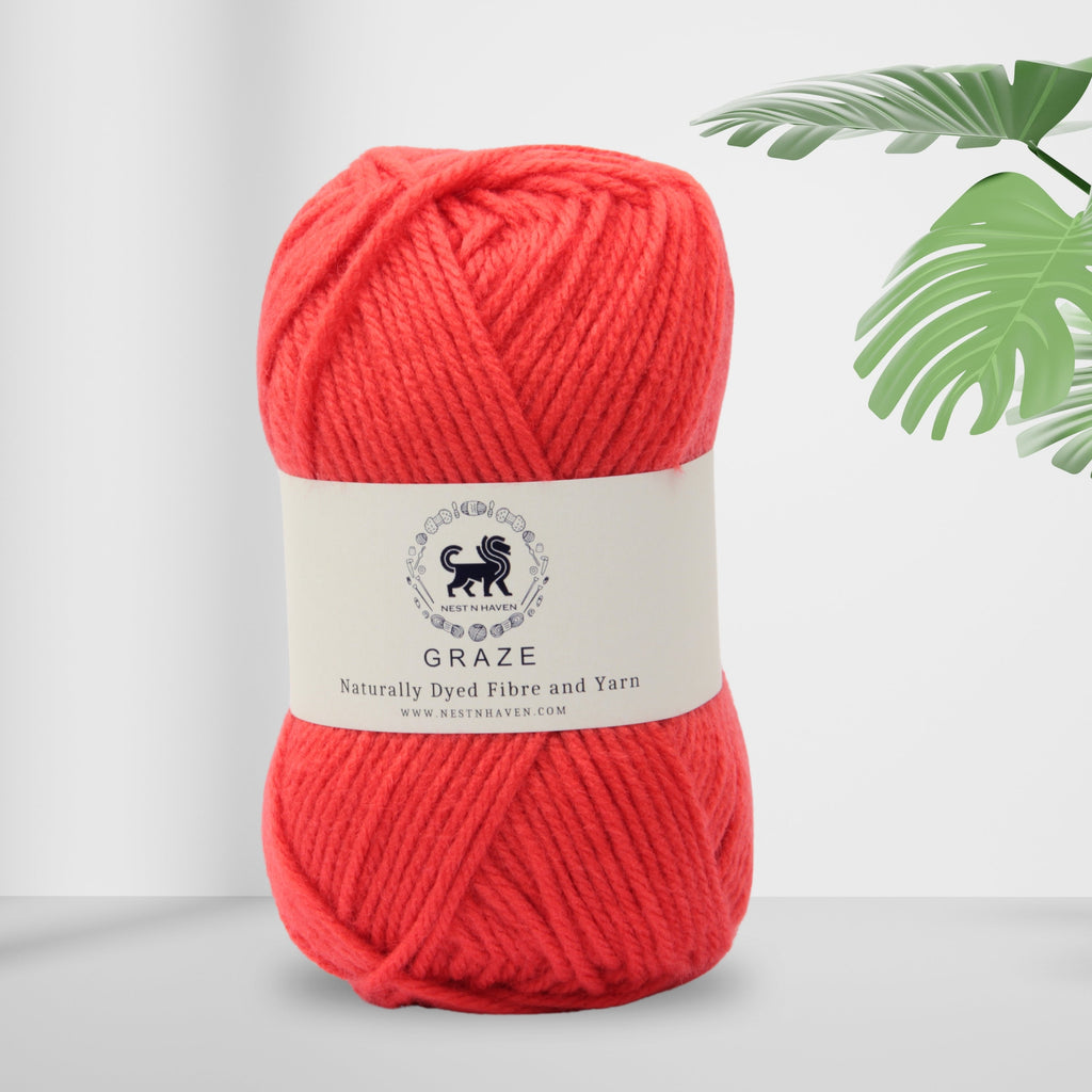 Graze Hand Knitting and Crochet Bulky Yarn (100 gram) - Sunset Orange