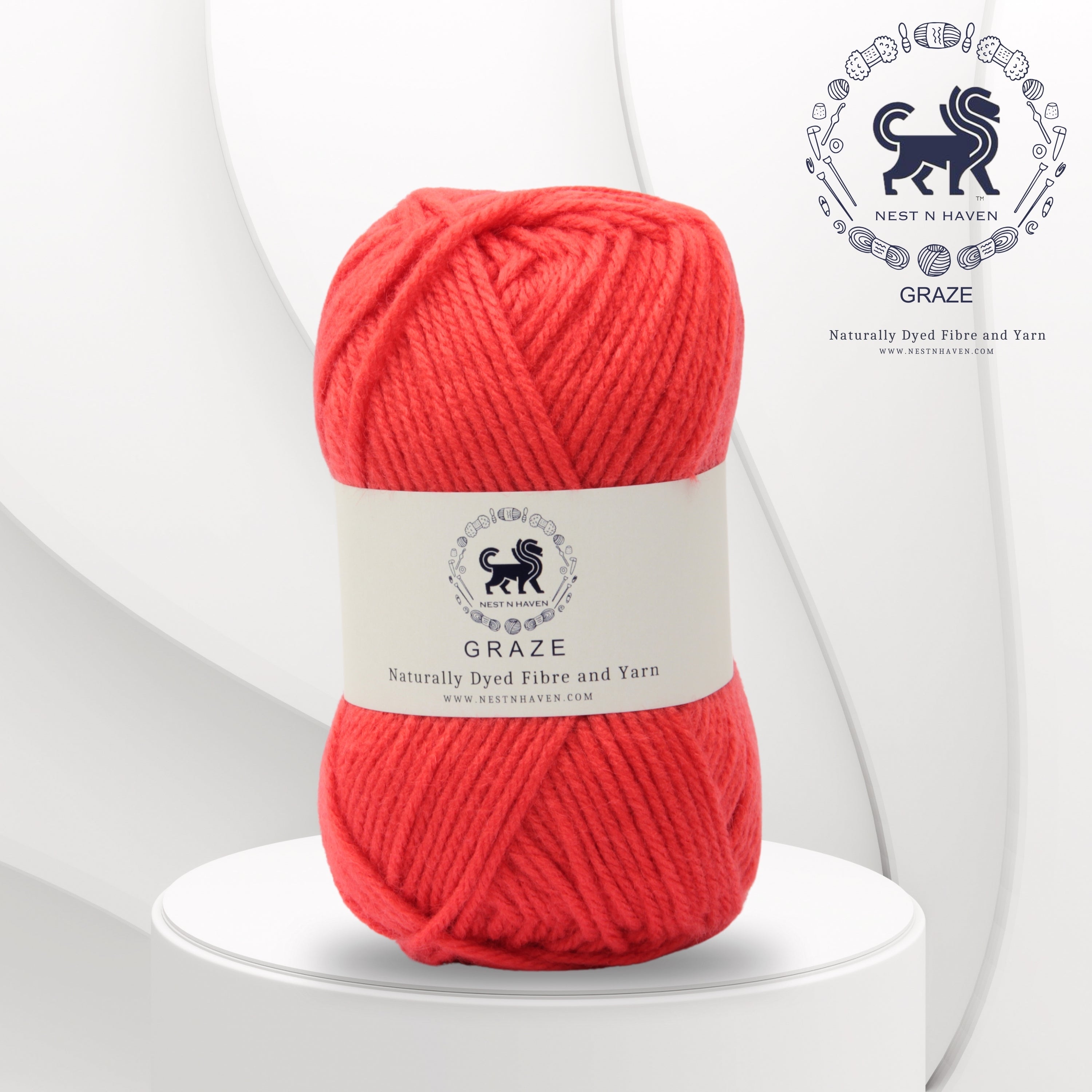 Graze Hand Knitting and Crochet Bulky Yarn (100 gram) - Sunset Orange