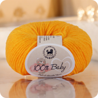 Baby  Yarn  pack of 6 (25gms x 6) 150 gram -  Sunset Yellow