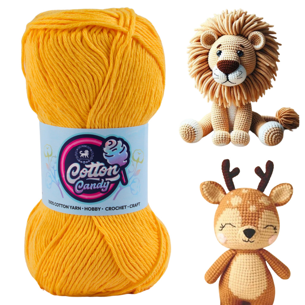 Cotton Candy Cotton Yarn (100 gram) - Sunset Yellow