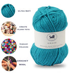 Graze Hand Knitting and Crochet Bulky Yarn (100 gram) - Teal