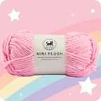 MINI Plush Chenille Yarn (100 gram) - Vivid Pink