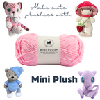 MINI Plush Chenille Yarn (100 gram) - Vivid Pink