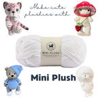 MINI Plush Chenille Yarn (100 gram) - White