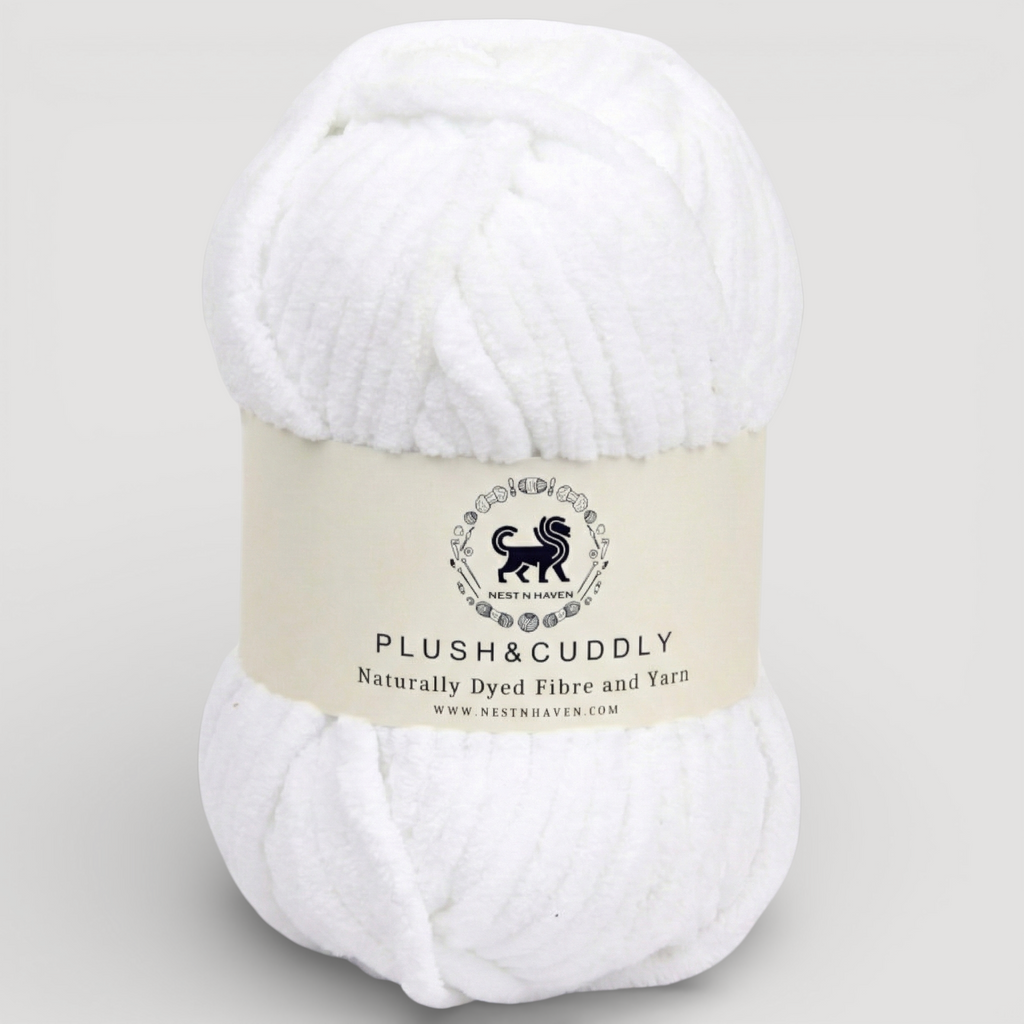 Plush and Cuddly Yarn (100 gram) - White