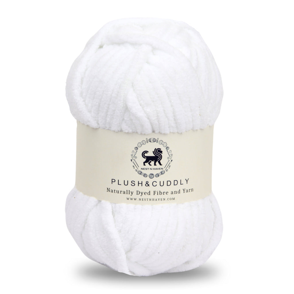 Plush and Cuddly Yarn (100 gram) - White