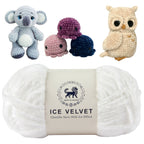 Ice Velvet Yarn, Chenille Supersoft Hand Knitting yarn Ball: (100 Gram) White