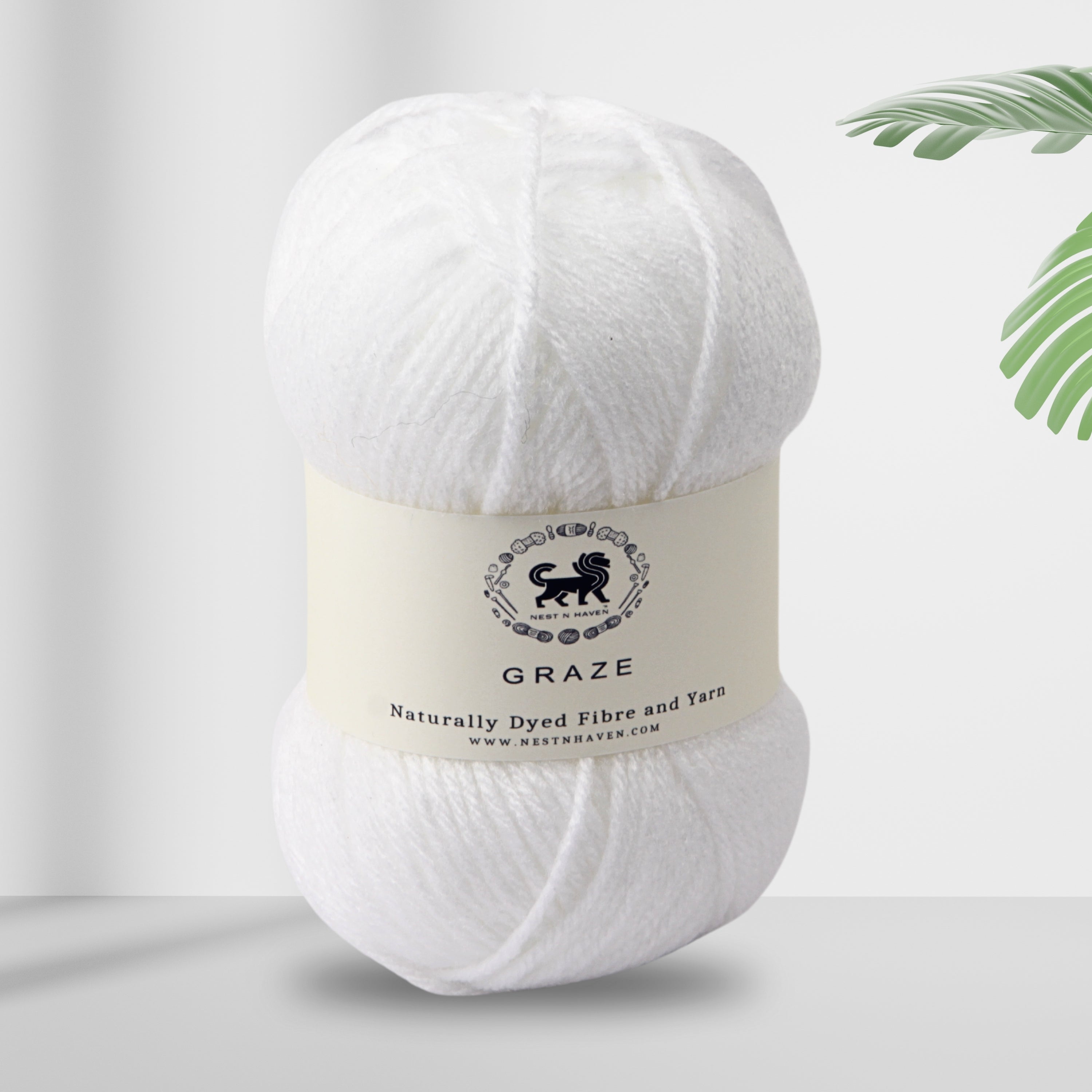 Graze Hand Knitting and Crochet Bulky Yarn (100 gram) - White