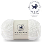 Ice Velvet Yarn, Chenille Supersoft Hand Knitting yarn Ball: (100 Gram) White