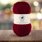 Graze Hand Knitting and Crochet Bulky Yarn (100 gram) - wine