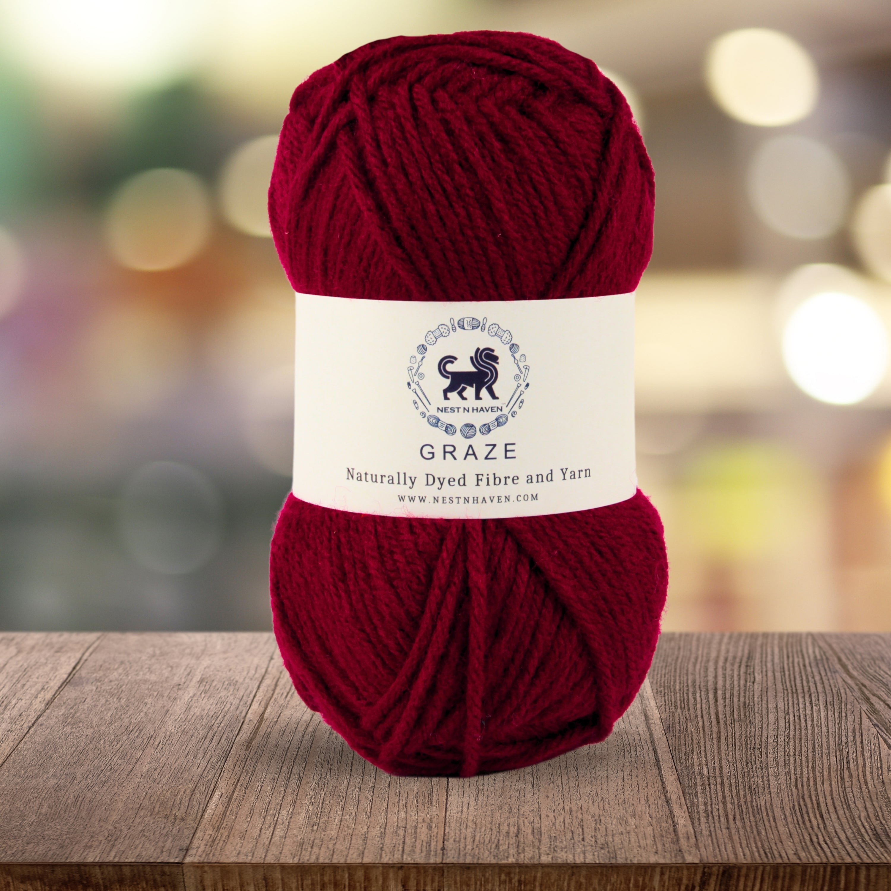 Graze Hand Knitting and Crochet Bulky Yarn (100 gram) - wine