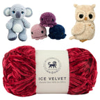 Ice Velvet Yarn, Chenille Supersoft Hand Knitting yarn Ball: (100 Gram) Wine Red