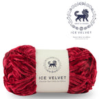 Ice Velvet Yarn, Chenille Supersoft Hand Knitting yarn Ball: (100 Gram) Wine Red