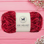 Ice Velvet Yarn, Chenille Supersoft Hand Knitting yarn Ball: (100 Gram) Wine Red