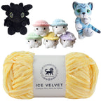 Ice Velvet Yarn, Chenille Supersoft Hand Knitting yarn Ball: (100 Gram) Yellow