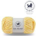 Ice Velvet Yarn, Chenille Supersoft Hand Knitting yarn Ball: (100 Gram) Yellow